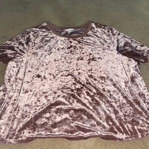 Rose gold velvet tee